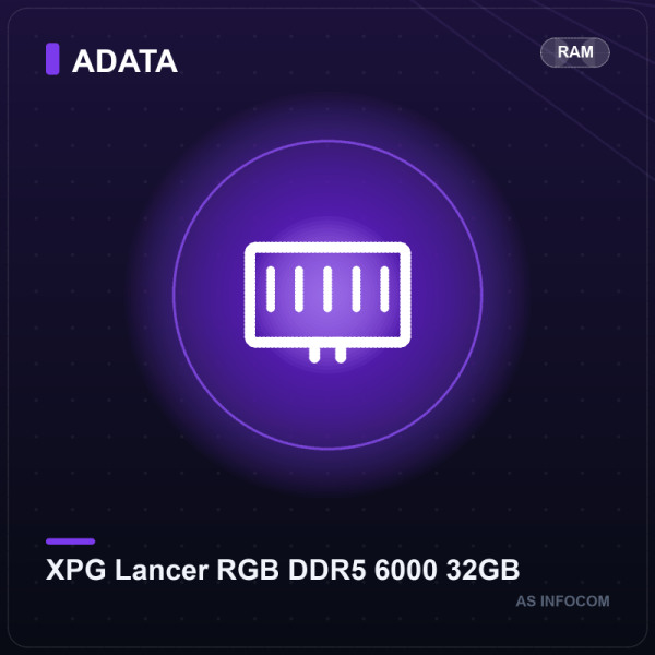 ADATA XPG Lancer RGB 32GB (2x16GB) DDR5 6000MHz Desktop Memory Kit