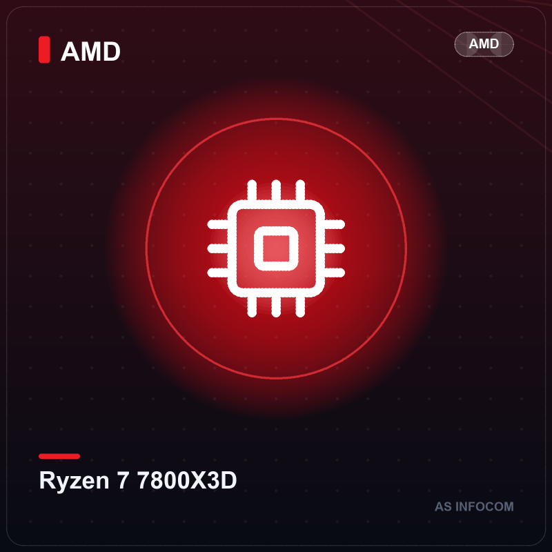 AMD Ryzen 7 7800X3D Desktop Processor (8 Cores, 16 Threads, AM5)