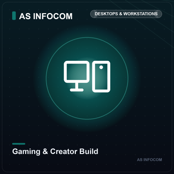 AS Infocom Gaming & Creator Build (AMD Ryzen 5 5600, 16GB DDR4, RTX 3050, 1TB SSD)