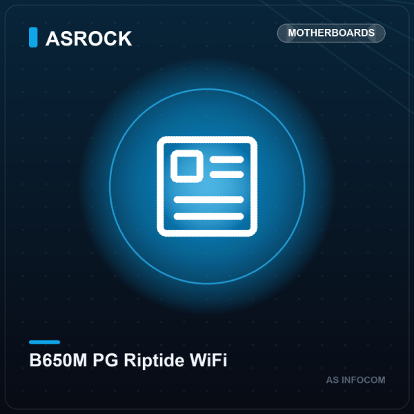 ASRock B650M PG Riptide WiFi Motherboard (AMD AM5, Micro-ATX, DDR5)