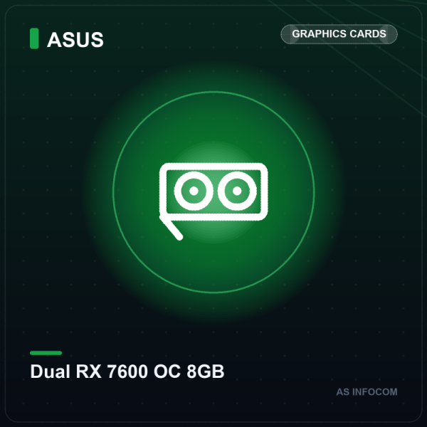 ASUS Dual Radeon RX 7600 OC Edition 8GB GDDR6 Graphics Card