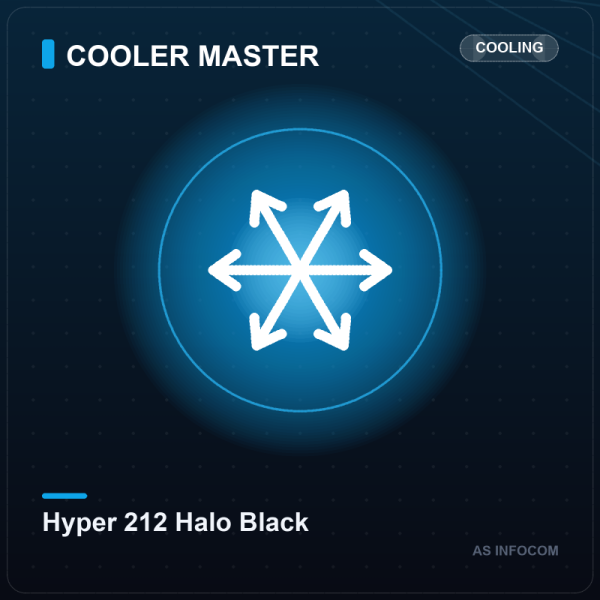 Cooler Master Hyper 212 Halo Black ARGB CPU Air Cooler