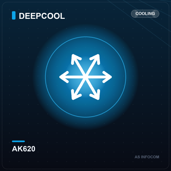 Deepcool AK620 Dual-Tower CPU Air Cooler (Black)