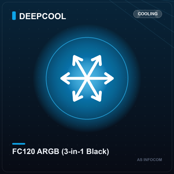 Deepcool FC120 ARGB 120mm Case Fan Triple Pack (Black)