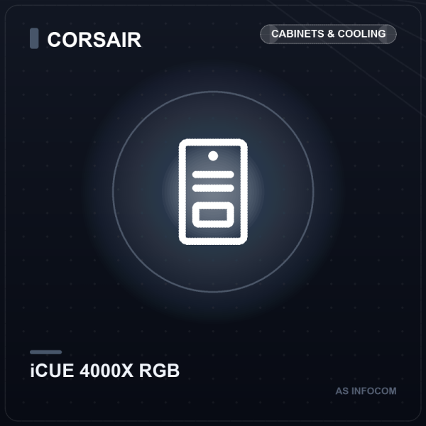 Corsair iCUE 4000X RGB Mid-Tower ATX Cabinet (Black)