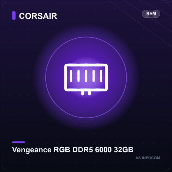 Corsair Vengeance RGB 32GB (2x16GB) DDR5 6000MHz Desktop Memory Kit