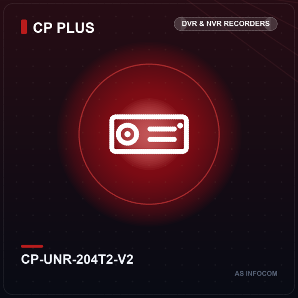 CP Plus CP-UNR-204T2-V2 4 Channel 8MP 4K NVR (2 SATA)