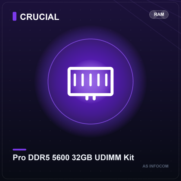 Crucial Pro 32GB (2x16GB) DDR5 5600MHz Desktop Memory Kit