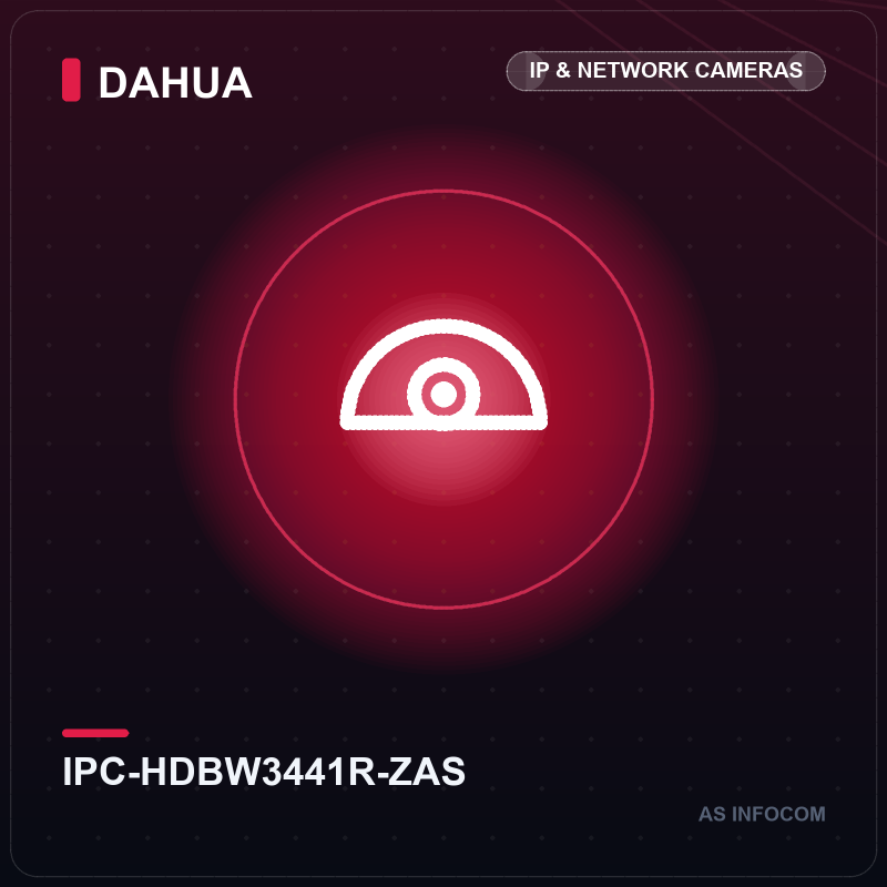 Dahua IPC-HDBW3441R-ZAS 4MP WizSense Varifocal PoE Dome IP Camera (4MP, 2.7-13.5mm Motorized)