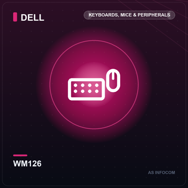 Dell WM126 Wireless Optical Mouse (1000 DPI, 2.4GHz)