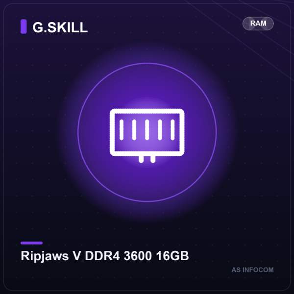 G.Skill Ripjaws V 16GB (2x8GB) DDR4 3600MHz Desktop Memory Kit