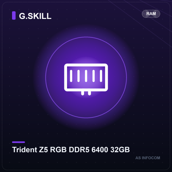G.Skill Trident Z5 RGB 32GB (2x16GB) DDR5 6400MHz Desktop Memory Kit