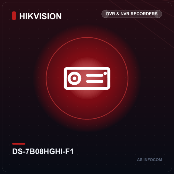 Hikvision DS-7B08HGHI-F1 8 Channel 1080p Lite Turbo HD DVR (5-in-1, 1 SATA)