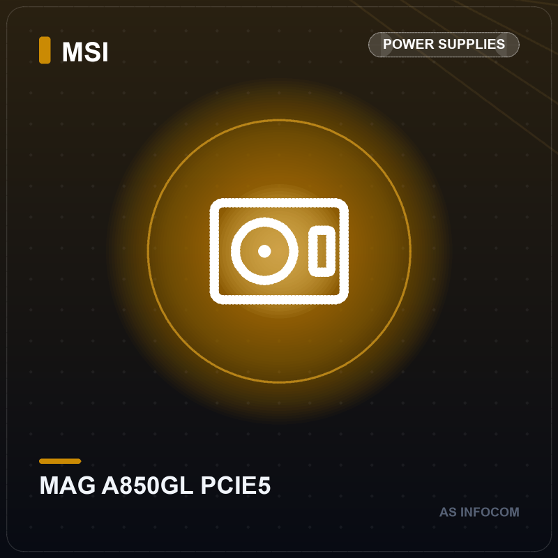 MSI MAG A850GL PCIE5 850W 80+ Gold Fully Modular ATX 3.0 Power Supply