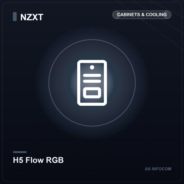 NZXT H5 Flow RGB Compact ATX Mid-Tower Cabinet (Black)