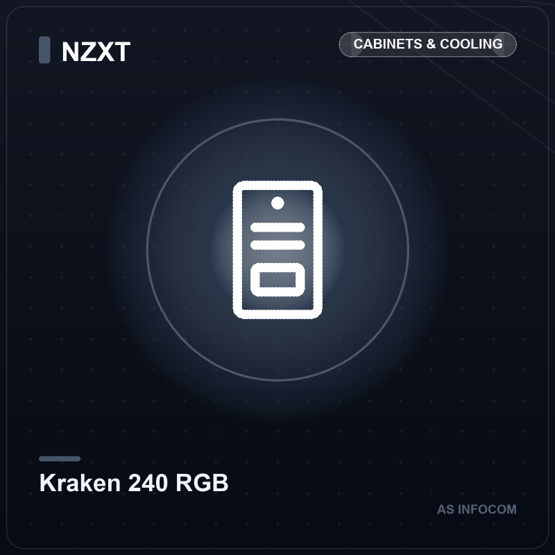 NZXT Kraken 240 RGB AIO Liquid CPU Cooler with LCD Display
