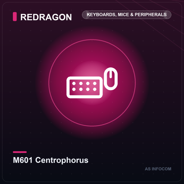 Redragon M601 Centrophorus Wired Gaming Mouse (7200 DPI, 6 Buttons)