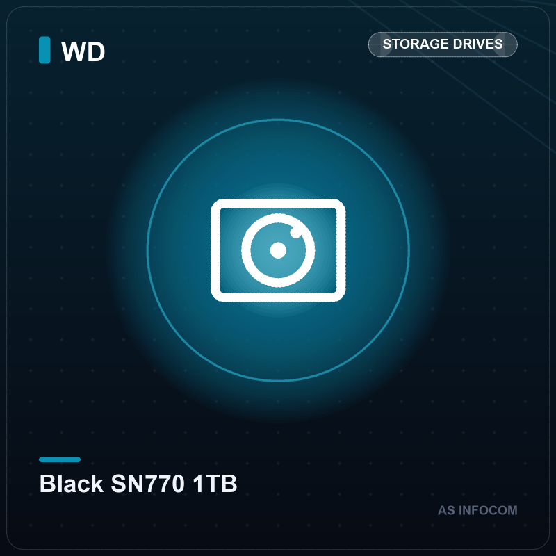 WD Black SN770 1TB PCIe 4.0 NVMe M.2 Gaming SSD (WDS100T3X0E)